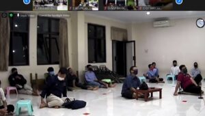 Kondisi salah satu titik peserta Pengajian Akbar Online di Kecamatan Depok
