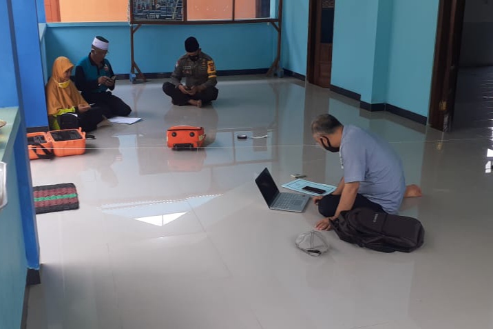 Kanwil Kemenag DIY kalibrasi arah kiblat Di Masjid As Shodiqin