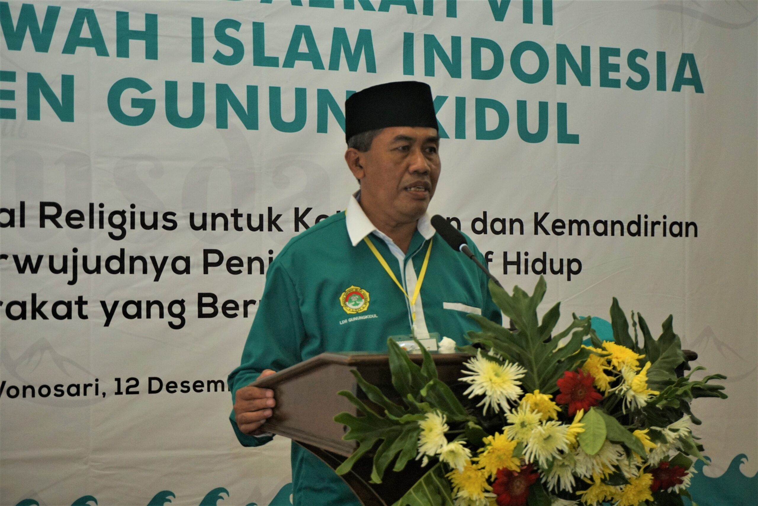 Ketua DPD LDII Gunungkidul periode 2021 - 2026 Menyampaikan Sambutannya