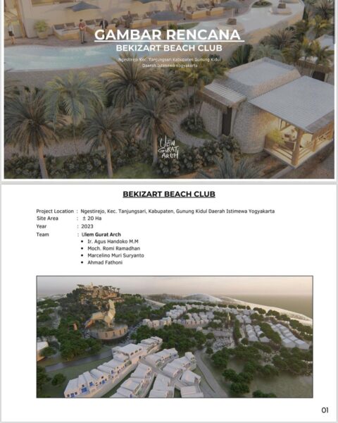 Desain Bezikart Beach Club yang akan digarap oleh Tim Raffi (IG: @raffinagita1717)