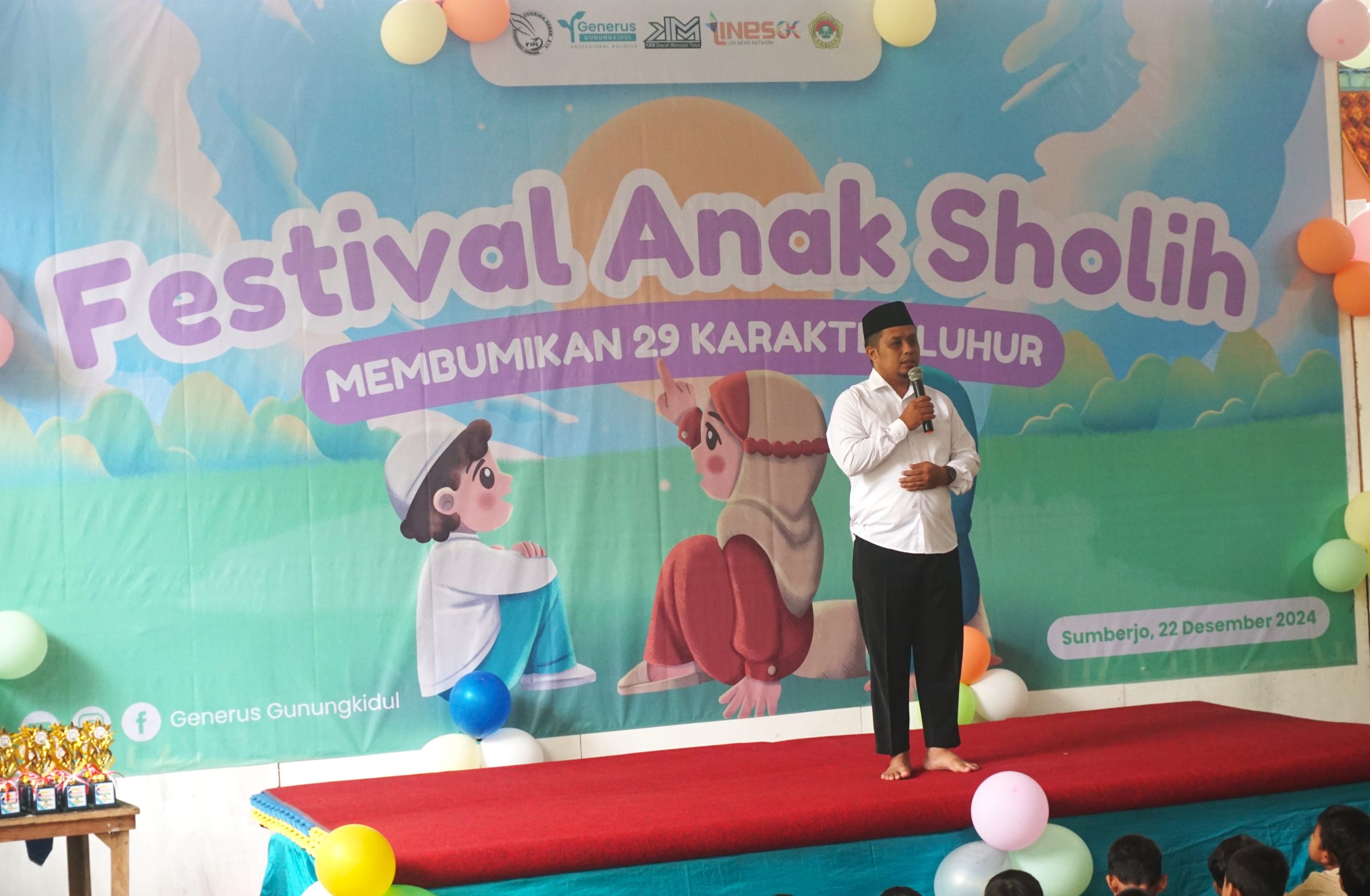 Wawan Gunarjo pada saat memberikan sambutan dalam Festival Anak Sholih LDII Gunungkidul