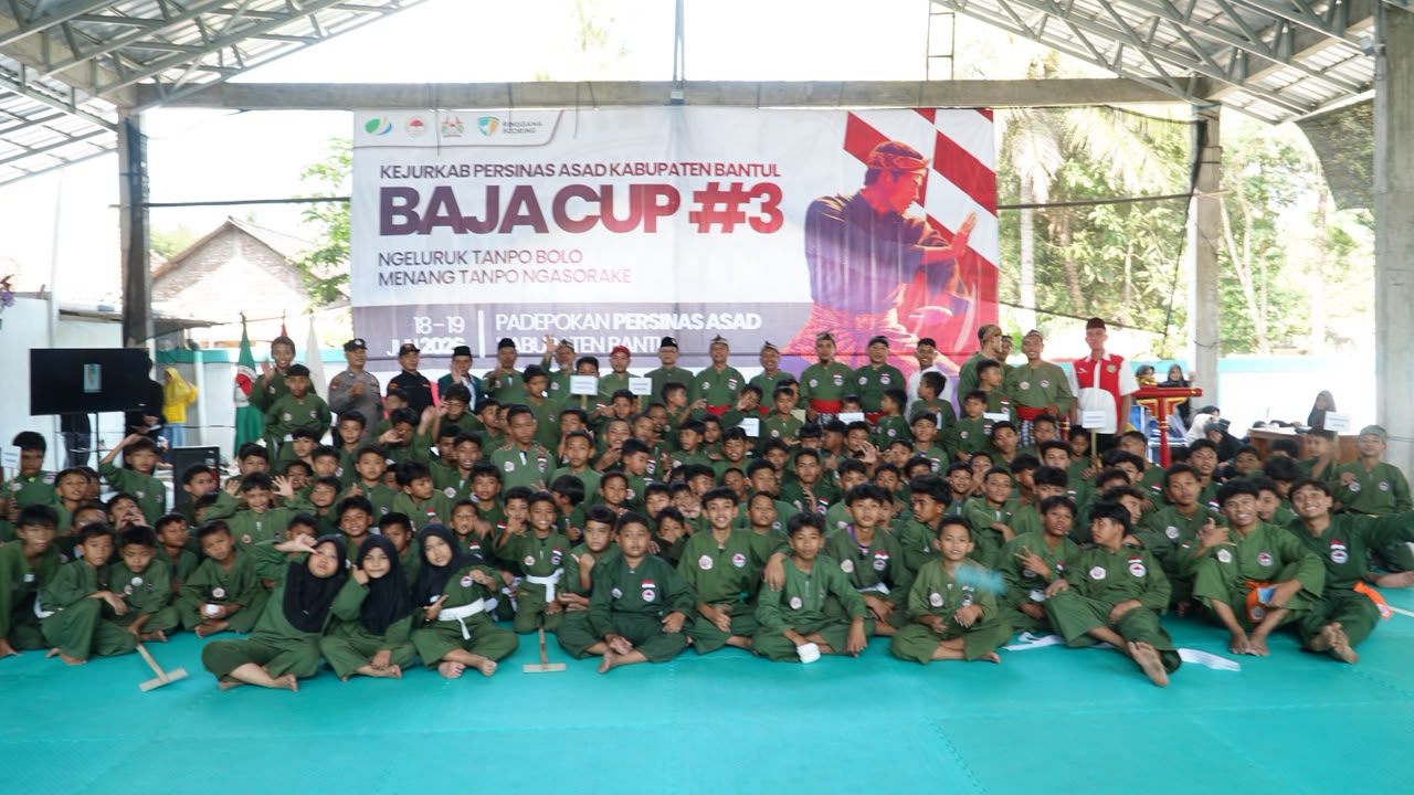 Seluruh peserta Kejurkab Persinas ASAD Bantul bertajuk Baja Cup #3